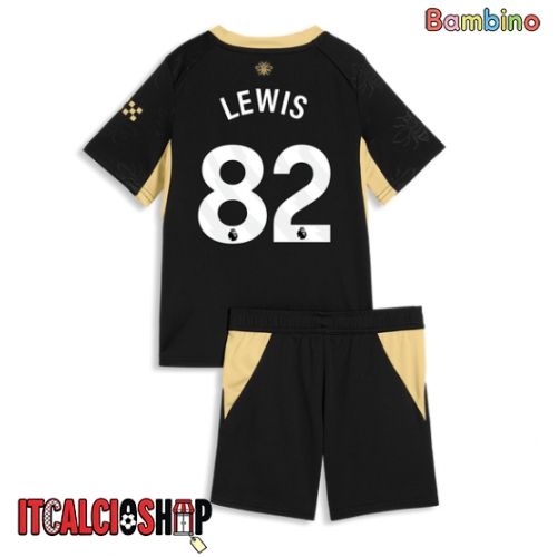 Manchester City Rico Lewis #82 Seconda Maglia Bambino 2026-27 Manica Corta (+ Pantaloni corti)